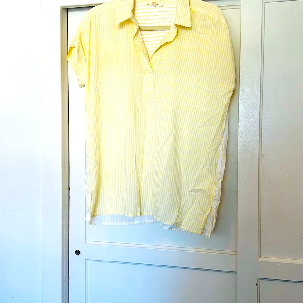 NWT Jane and Delancey Yellow Casual Button Down Shirt